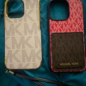 Michael Kors Gold and Red Phone Cases